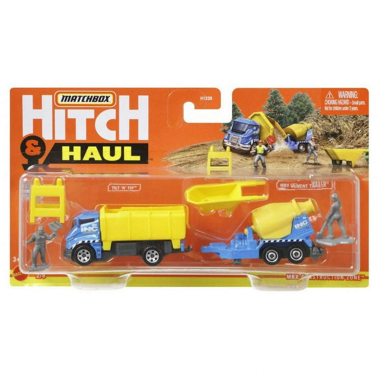 Matchbox Hitch & Haul Metal Vehicle - CONSTRUCTION ZONE