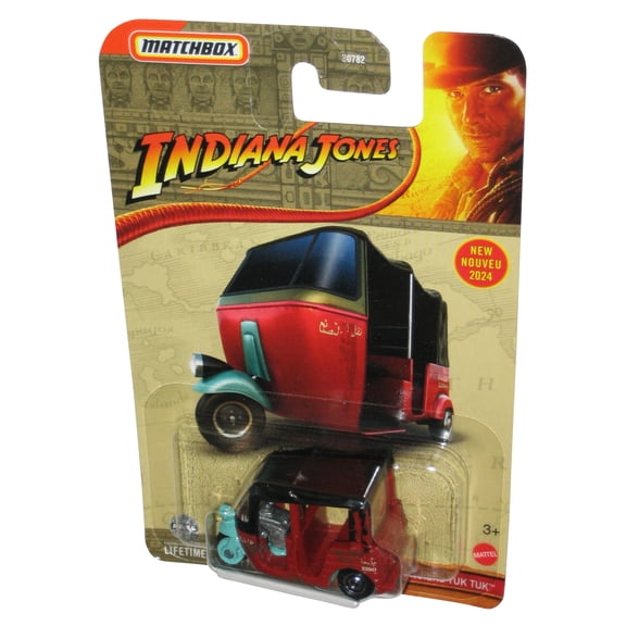 Matchbox Indiana Jones (2024) MBX Tangiers Tuk Tuk Red Toy Car 51/100