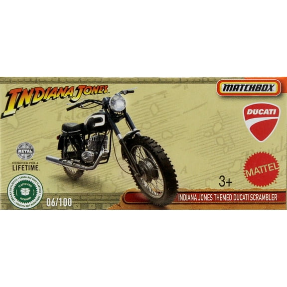 Matchbox Indiana Jones Ducati Scrambler Diecast Vehicle (Boxed)