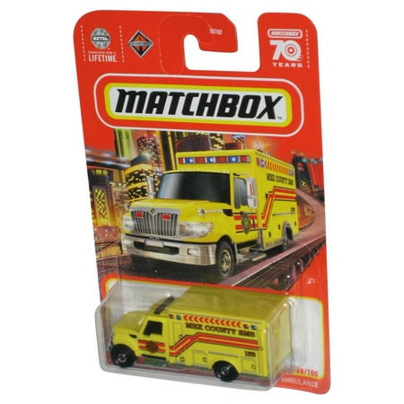 Matchbox International Workstar Ambulance (2023) Mattel Yellow Toy 38/100
