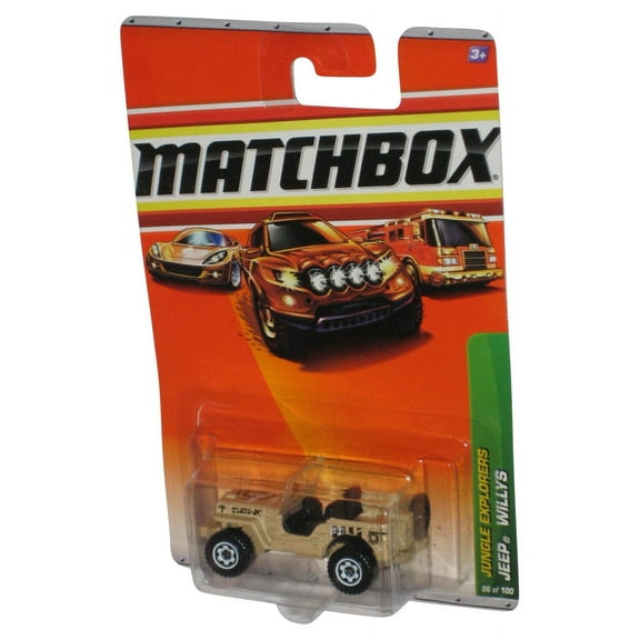 Matchbox Jungle Explorers (2010) Desert Sand Willys Toy Jeep 96/100