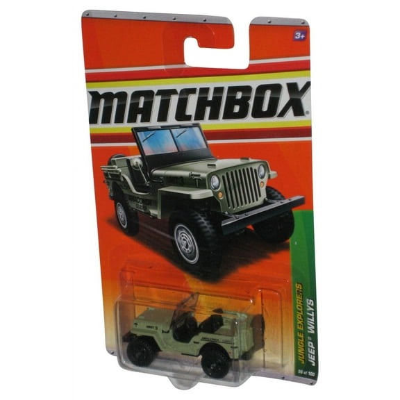 Matchbox Jungle Explorers (2010) Light Green Willys Toy Jeep 96/100