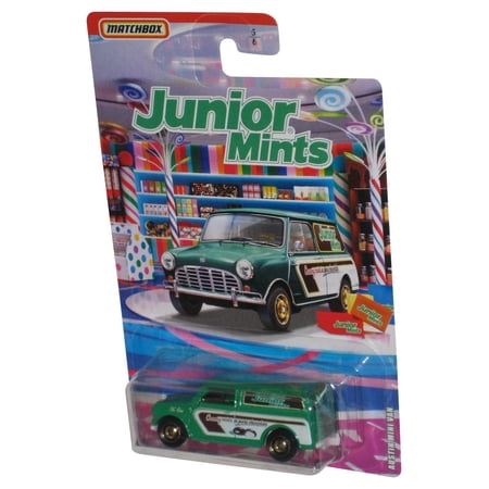 Matchbox Junior Mints Austin Mini Van (2019) Green Die-Cast Metal Toy Car 5/6