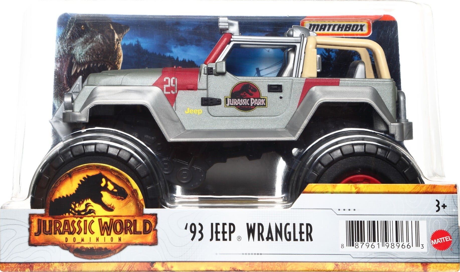 Matchbox Jurassic World Dominion 1:24 Scale Vehicle, '14 Mercedes-Benz G 550 Truck with Large Wheels