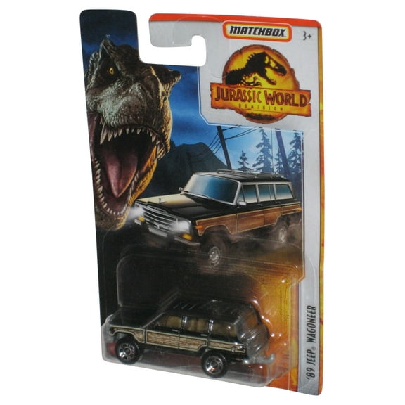 Matchbox Jurassic World Dominion (2022) Black '89 Jeep Wagoneer Toy Car