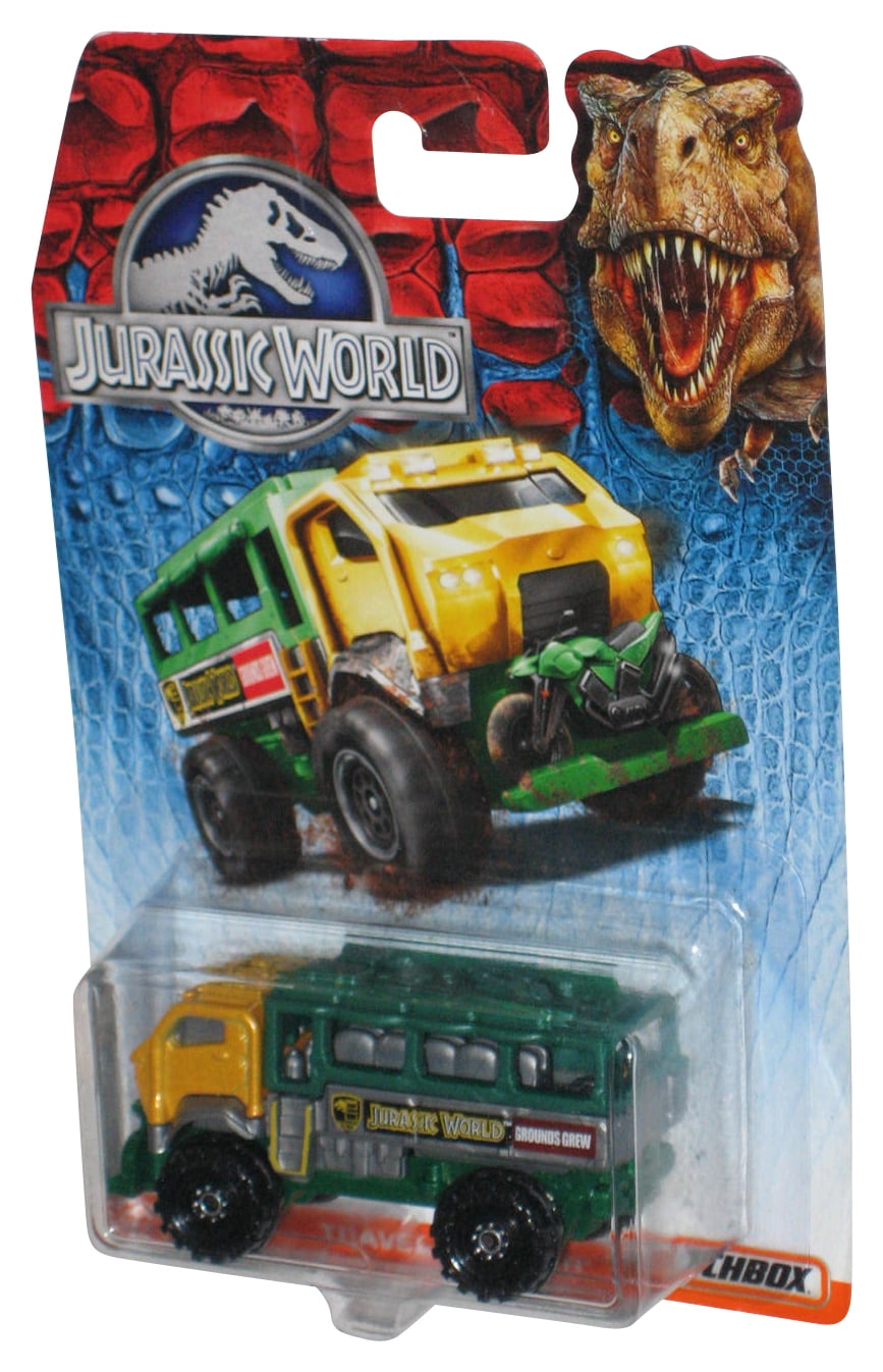 Matchbox Jurassic World Park Travel Tracker Green Gold Toy Truck
