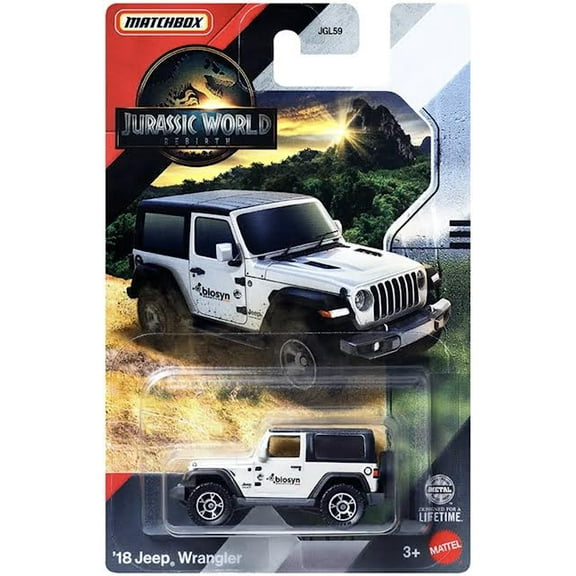 Matchbox Jurassic World Rebirth - 2018 Jeep Wrangler (1:64 Scale Die-Cast Vehicle)