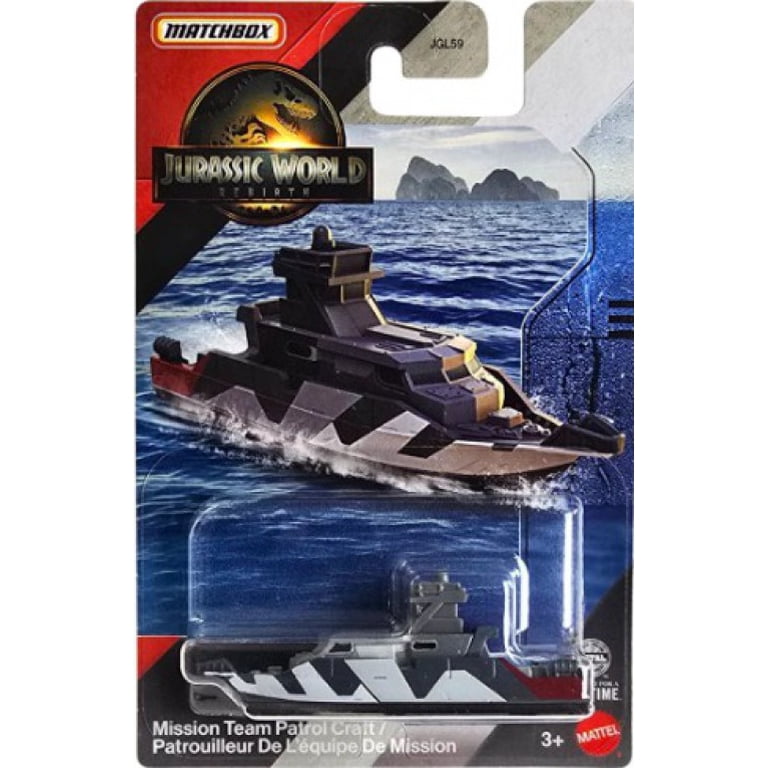 Matchbox Jurassic World Rebirth MIssion Team Patrol Craft Die-Cast