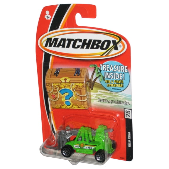 Matchbox Kilo King (2004) Green Construction Toy #28 w/ Treasure Chest
