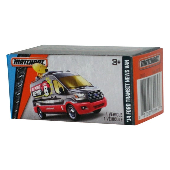 Matchbox MBX Adventure City '14 Ford Transit News Van (2016) Power Grabs Box Toy 2/125