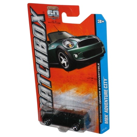 Matchbox MBX Adventure City (2012) Green 2010 Mini Cooper S Convertible Car 65/120