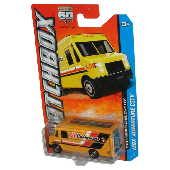 Matchbox MBX Adventure City (2012) Orange Express Delivery Toy Truck 28/120