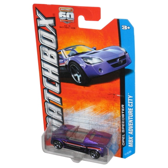 Matchbox MBX Adventure City (2012) Purple Opel Speedster Toy Car 104/120