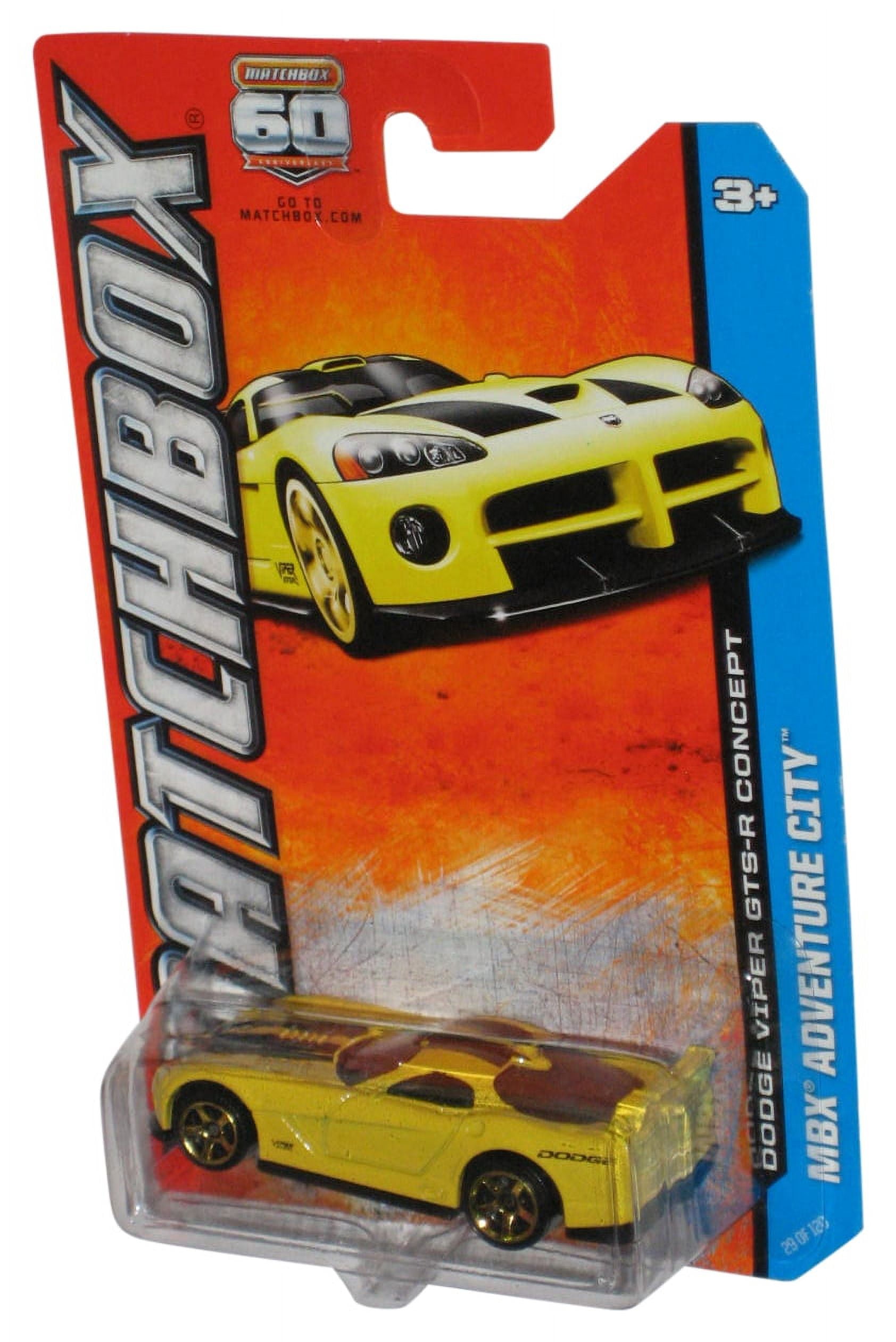 Matchbox MBX Adventure City (2012) Yellow Dodge Viper GTS-R