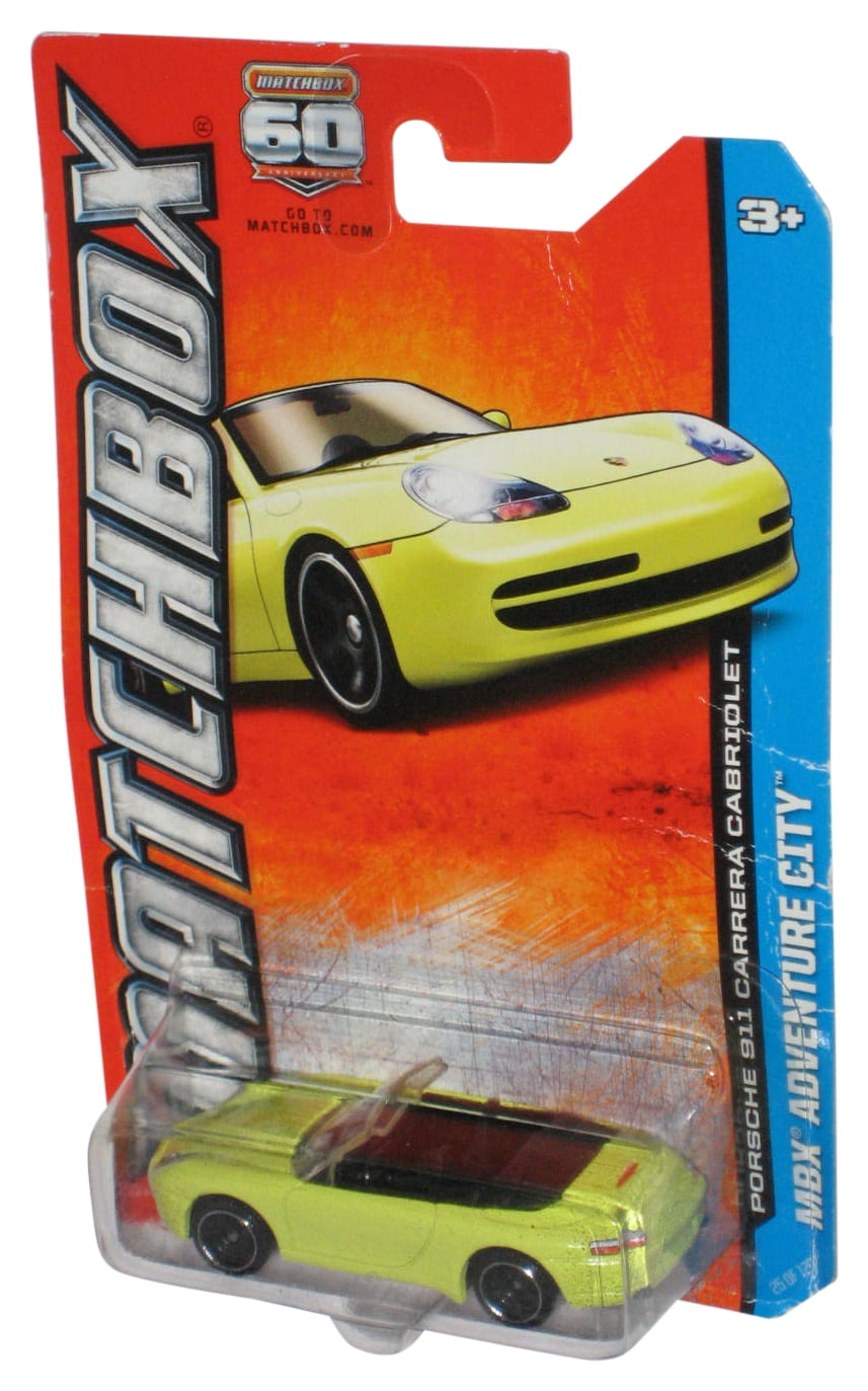 Matchbox MBX Adventure City (2012) Yellow Porsche 911 Carrera