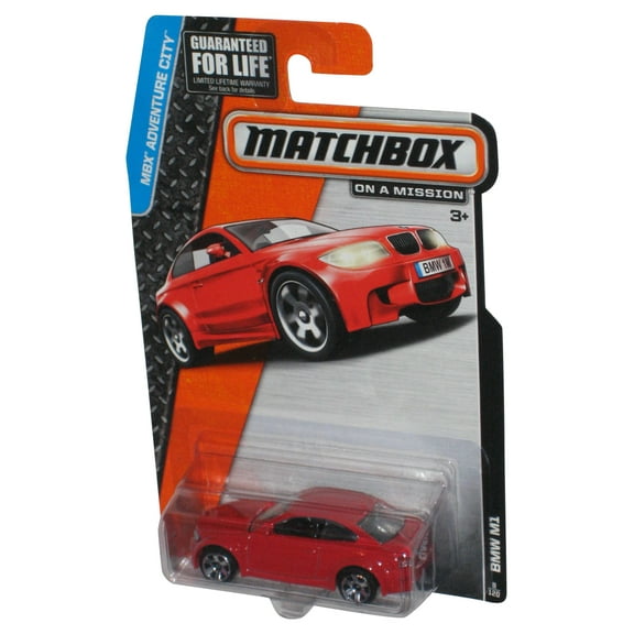 Matchbox MBX Adventure City (2014) Red BMW M1 Toy Car 8/120 - (Dented Plastic)