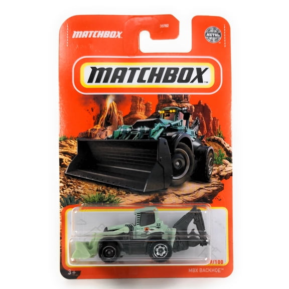 Matchbox MBX Backhoe, MBX Mountain 29/100 Green National Parks 1:64 Scale Vehicle