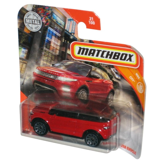 Matchbox MBX City (2019) Red 2014 Range Rover Evoque Toy Car 31/100 - (Short Card / Damaged Card)