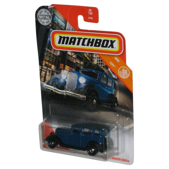 Matchbox MBX City (2020) Blue 1933 Plymouth Sedan Toy Car 40/100