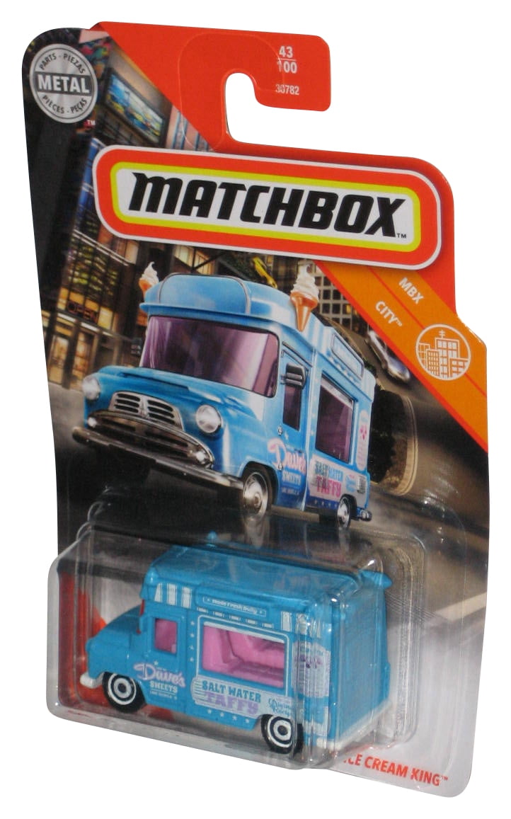 Matchbox MBX City (2020) Blue Ice Cream King Salt Water Taffy Truck 43/