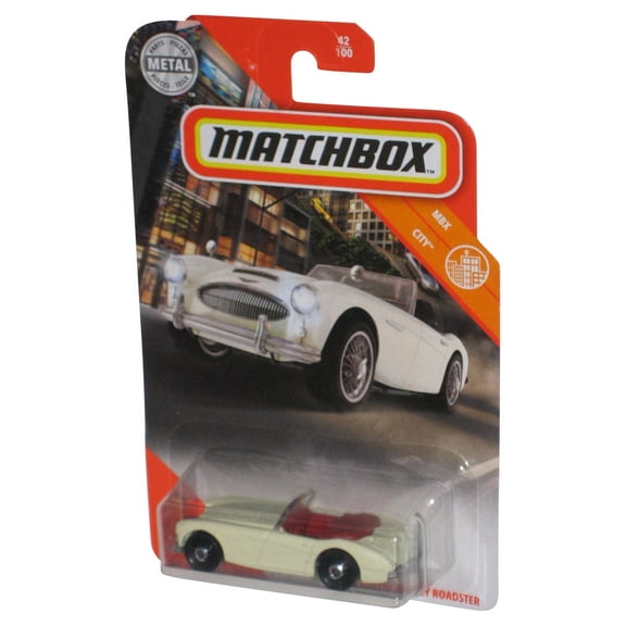 Matchbox MBX City '63 Austin Healey Roadster White Car 42/100