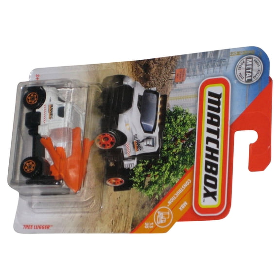 Matchbox MBX Construction 13/20 (2018) White & Orange Tree Lugger Toy 26/100