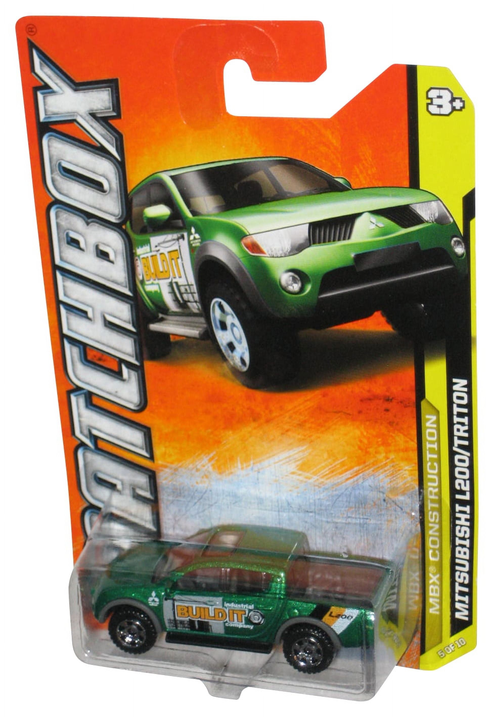Matchbox MBX Construction 2011 Green Mitsubishi L200 Triton Car 35 120 Cracked Plastic