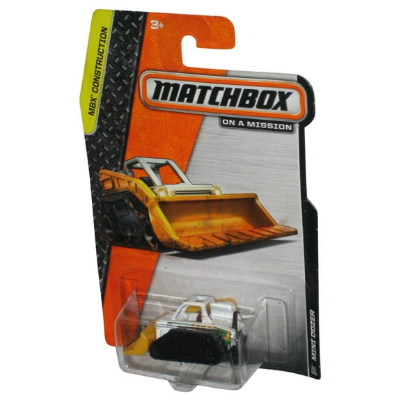 Matchbox MBX Construction (2013) White & Yellow Mini Dozer Toy 111/120