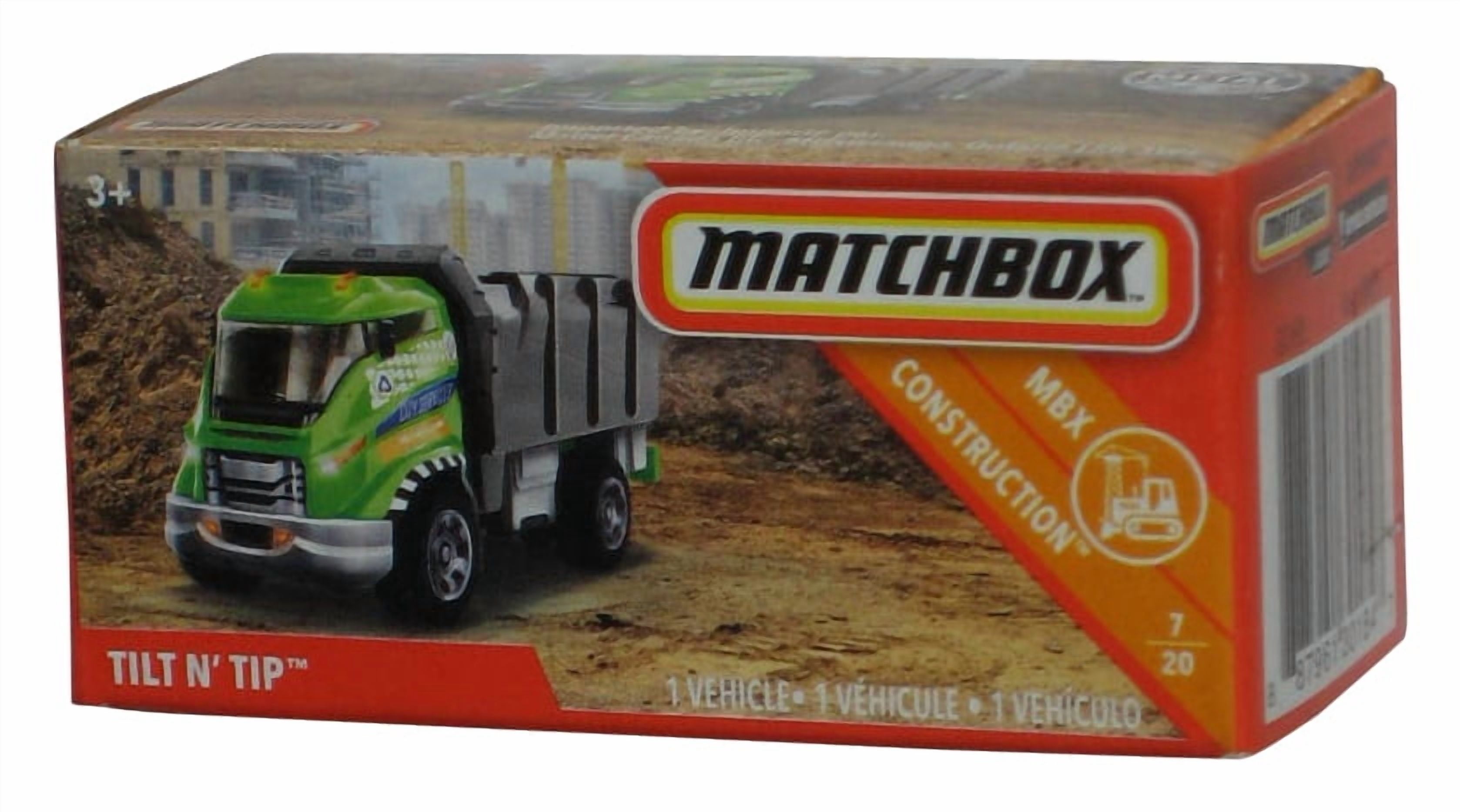 Matchbox Müllwagen Tilt ‘N Tip – Grün, Maßstab 1:64, 2016er Serie #35/125, Für Sammler & Kinder
