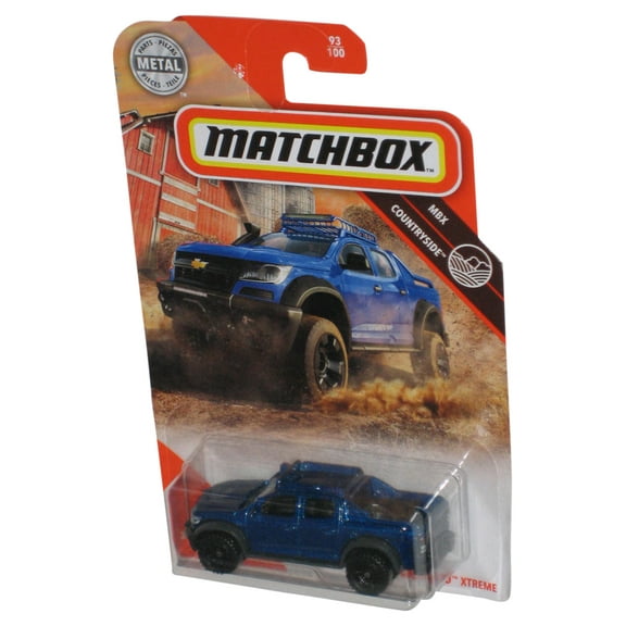 Matchbox MBX Countryside (2019) Blue '16 Chevy Colorado Xtreme Metal Toy Truck 93/100