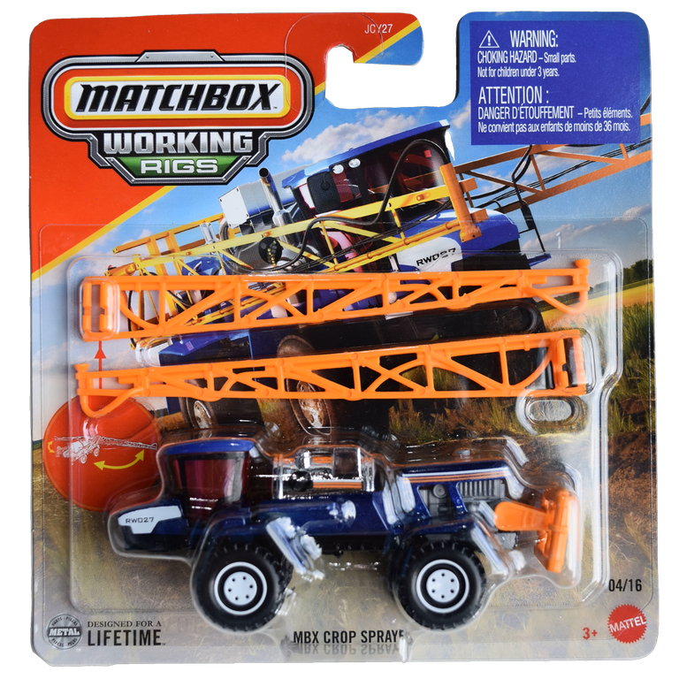 Matchbox MBX Crop Sprayer, working Rigs [blue] 4/16 - Walmart.com