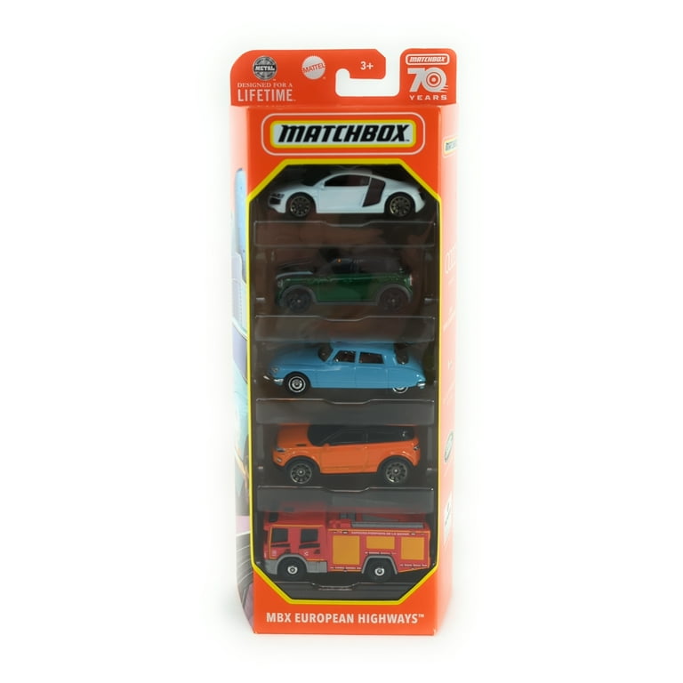 Matchbox MBX European Highways 5 Car Pack 1:64 Scale Die Cast