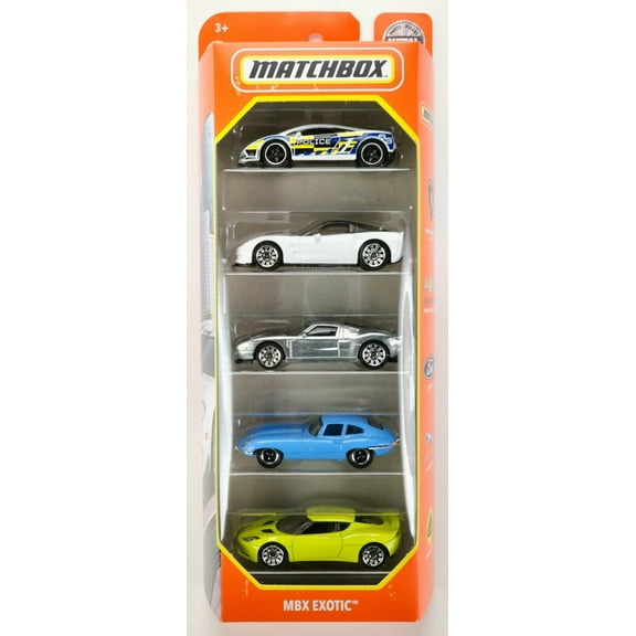 Matchbox MBX Exotic 5-Pack 1:64 Scale Vehicles