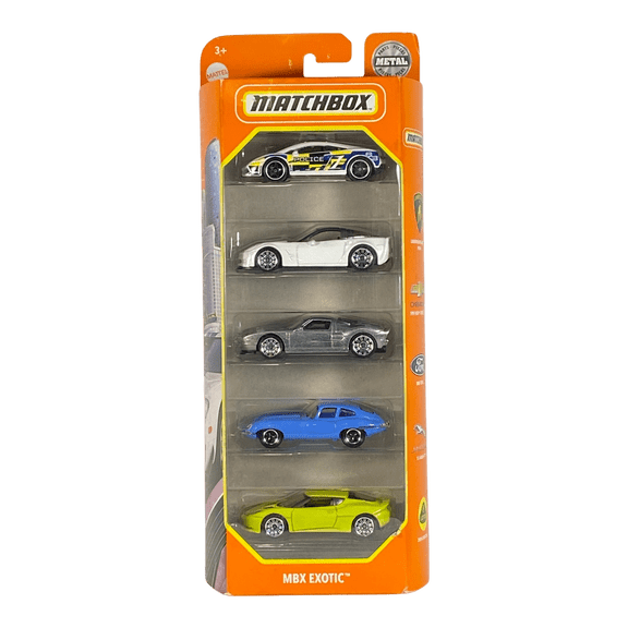 Matchbox MBX Exotic 5 Pack Die-Cast Cars
