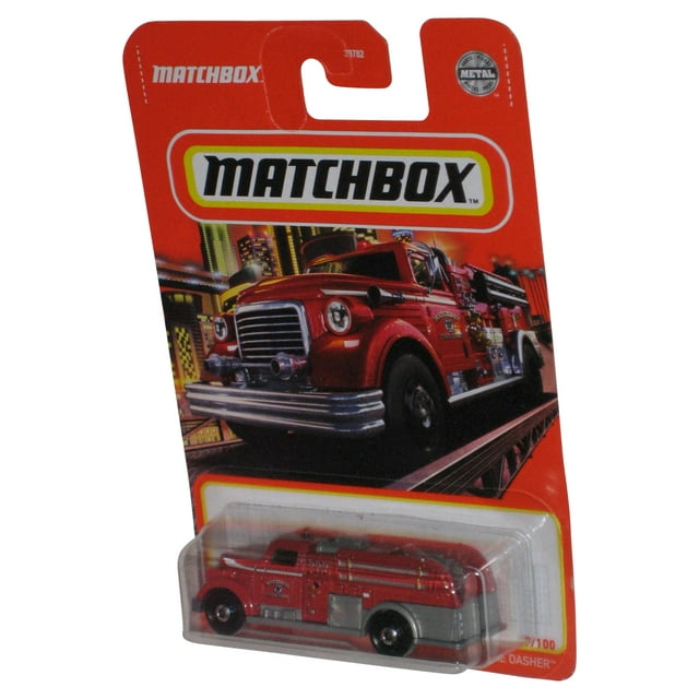 Matchbox MBX Fire Dasher (2021) Red DieCast Metal Toy Truck 7/100