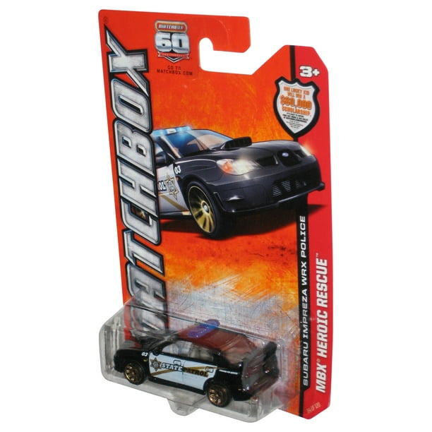 Matchbox MBX Heroic Rescue Black Subaru Impreza WRX Police Car