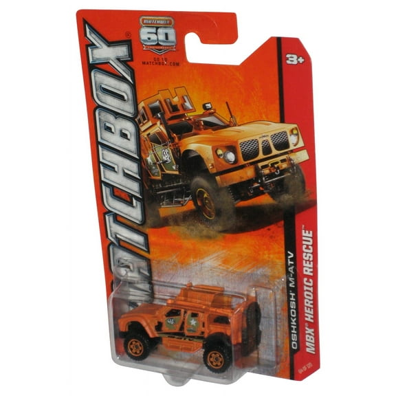 Matchbox MBX Heroic Rescue (2012) Oshkosh M-ATV Orange Toy 84/120