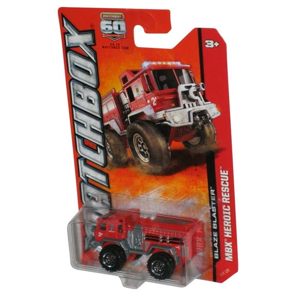 Matchbox MBX Heroic Rescue (2012) Red Blaze Blaster Toy Truck 3/120