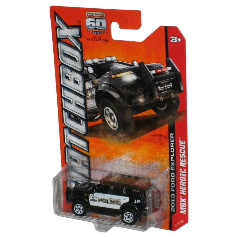 Matchbox MBX Heroic Rescue 2013 Ford Explorer Black Police