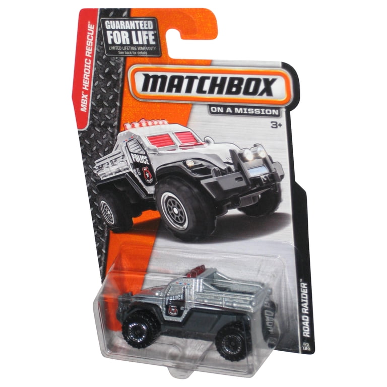 Matchbox MBX Heroic Rescue (2013) Silver Road Raider Toy Car 65