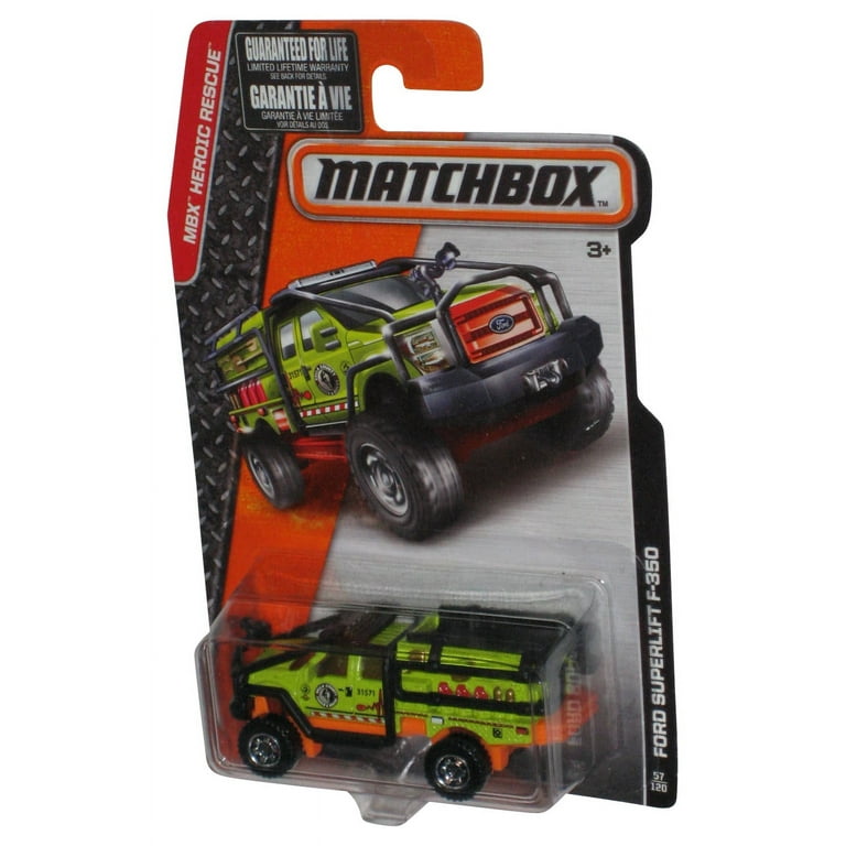 Matchbox MBX Heroic Rescue (2014) Green & Orange Ford Superlift F