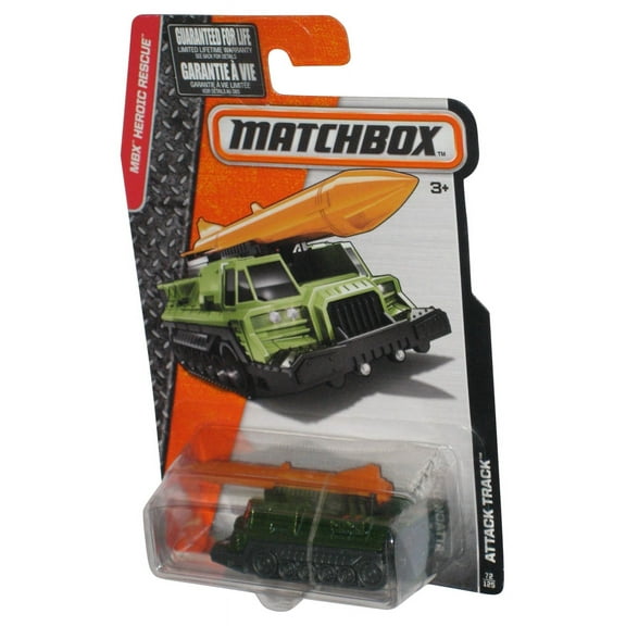 Matchbox MBX Heroic Rescue (2015) Green Attack Track Toy 72/125