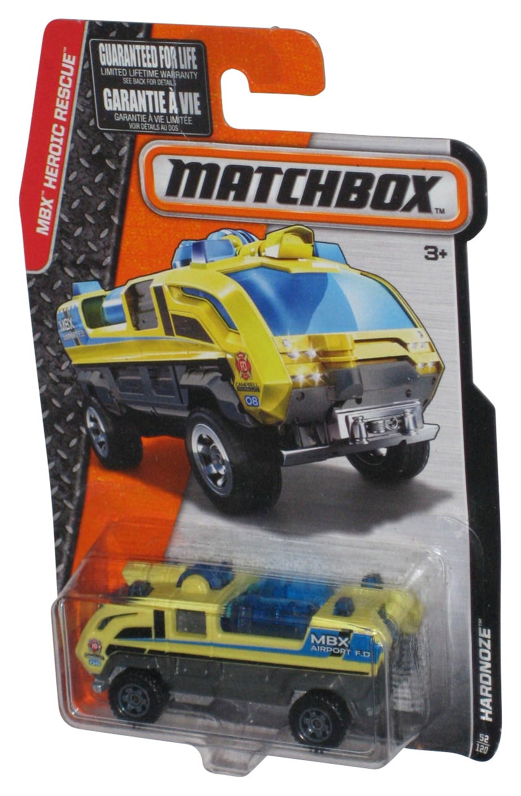 ミニカー air force truck Matchbox MBX Heroic Rescue (2015) Hardnoze Airport F.D. Yellow Toy