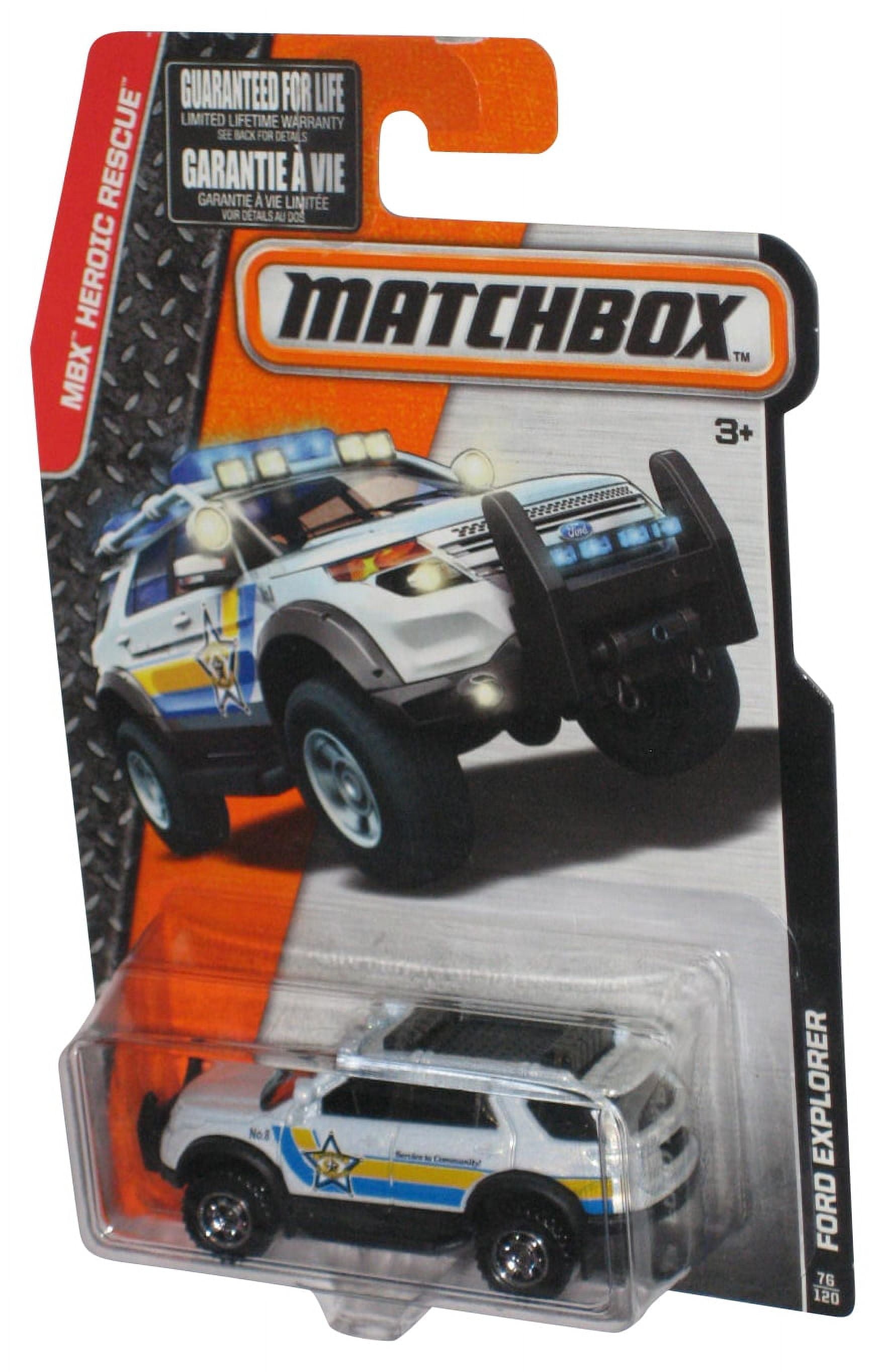 Matchbox MBX Heroic Rescue 2015 White Police Ford Explorer Toy Car 76 120 Walmart