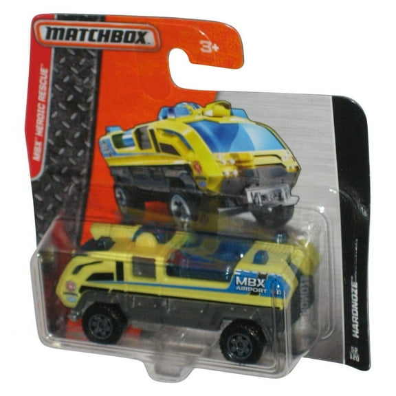 Matchbox MBX Heroic Rescue (2015) Yellow Hardnoze Toy Car 52/120 - (Short Card)
