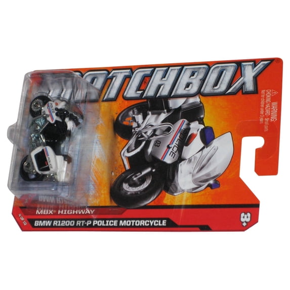 Matchbox MBX Highway 4/10 (2011) BMW R1200 RT-P Police Motorcycle Toy Bike 84/120