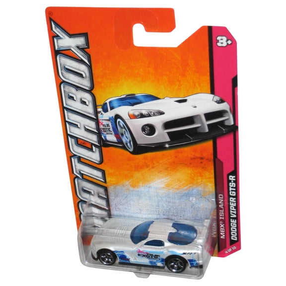 Matchbox MBX Island (2011) White Dodge Viper GTS-R Toy Car 94/120