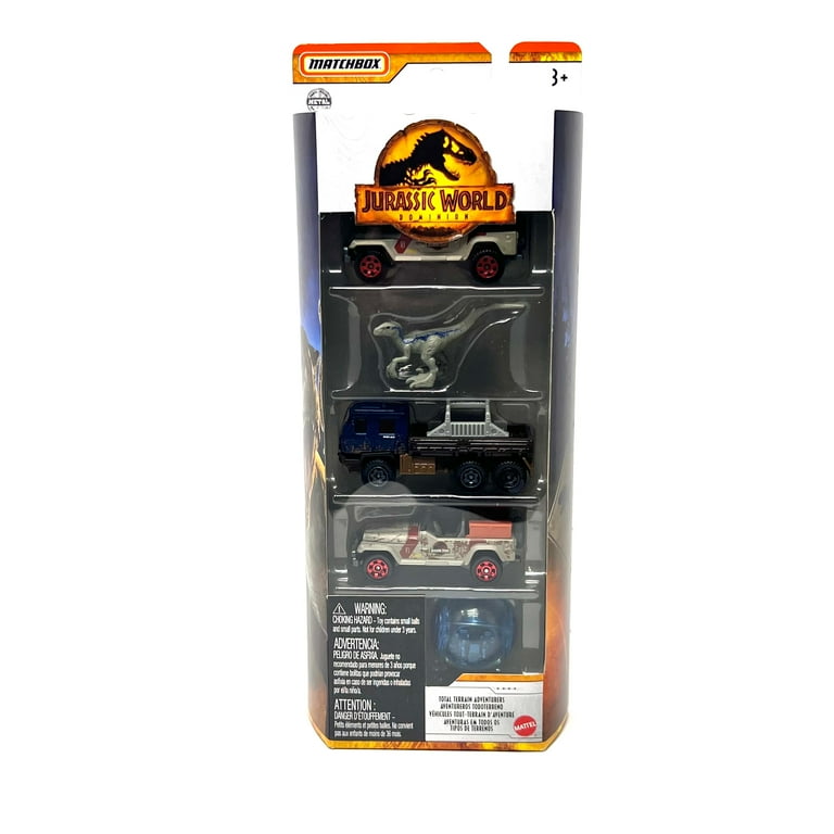 Matchbox MBX Jurassic World Dominion Dinosaur Vehicles Toy Set,