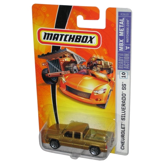 Matchbox MBX Metal (2006) Gold Chevrolet Silverado SS Truck Toy #10