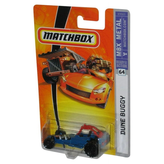 Matchbox MBX Metal (2007) Blue Dune Buggy Toy Car #64 - (Red Bars)